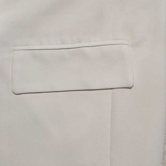 Zara White Blazer Size S Rolled Up Sleeves Business Casual Minimalist Office - Picture 5 of 12